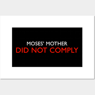 Moses' Mother Did Not Comply Posters and Art